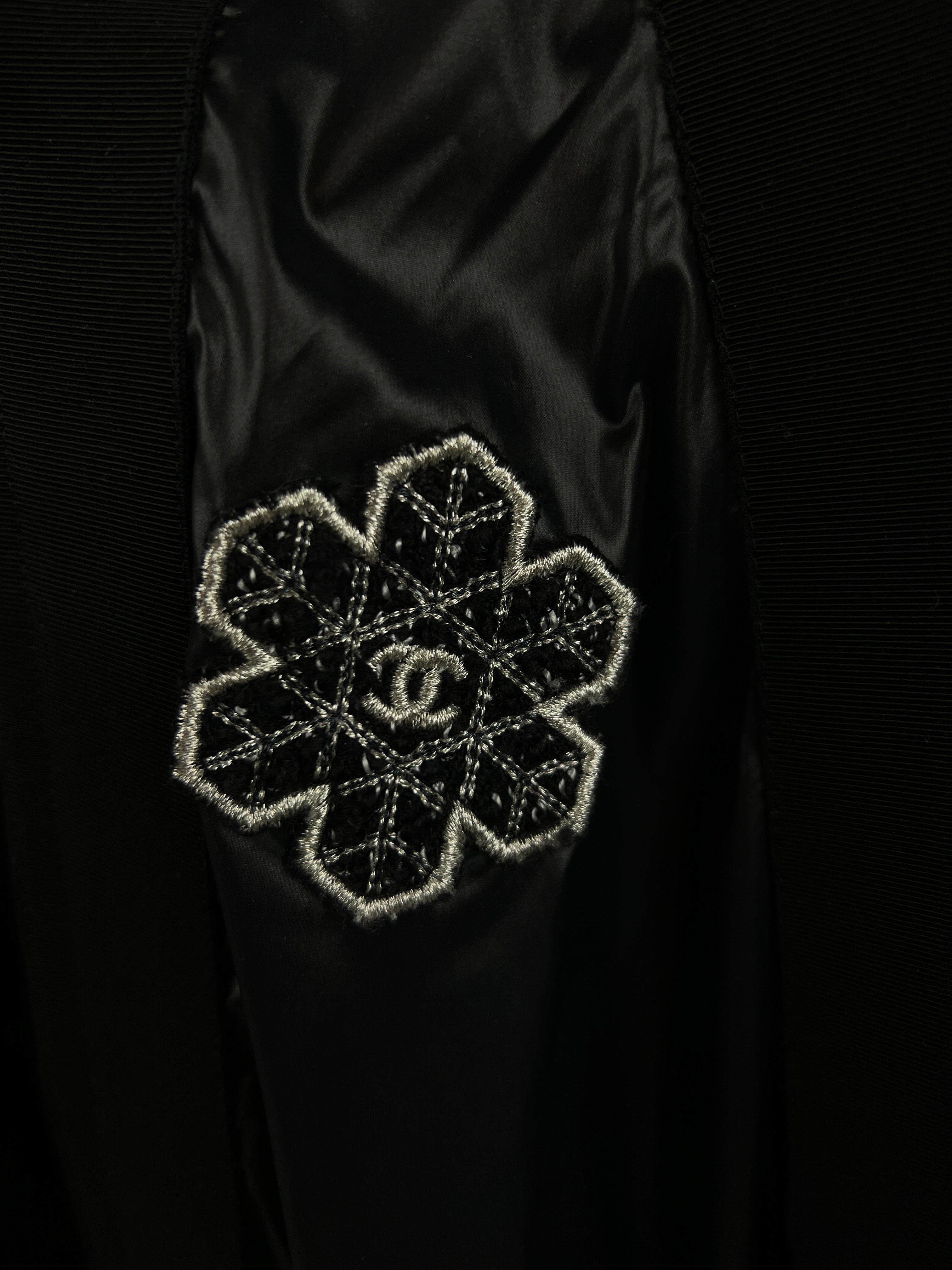Chanel Black Rain Jacket with CC Logo Size FR 46 (UK 20)
