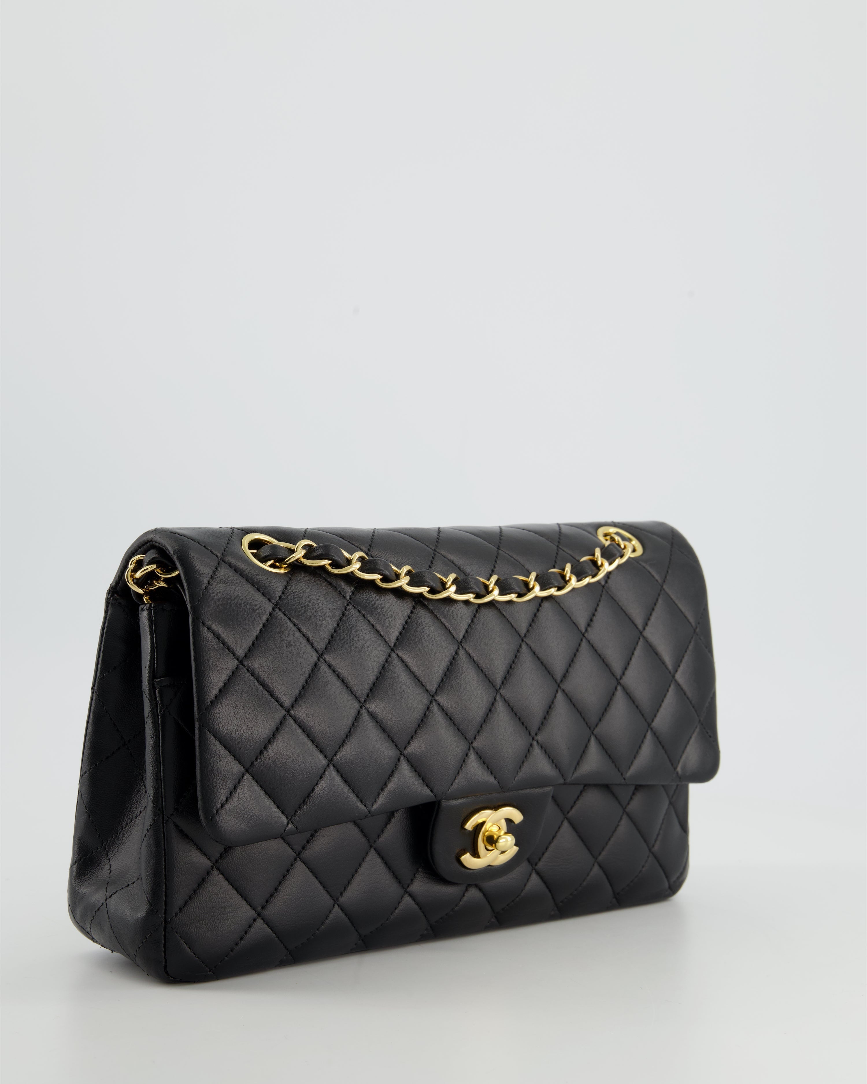 Chanel Medium Black Classic Double Flap in Lambskin Leather with Gold Hardware Bag RRP - £8,530