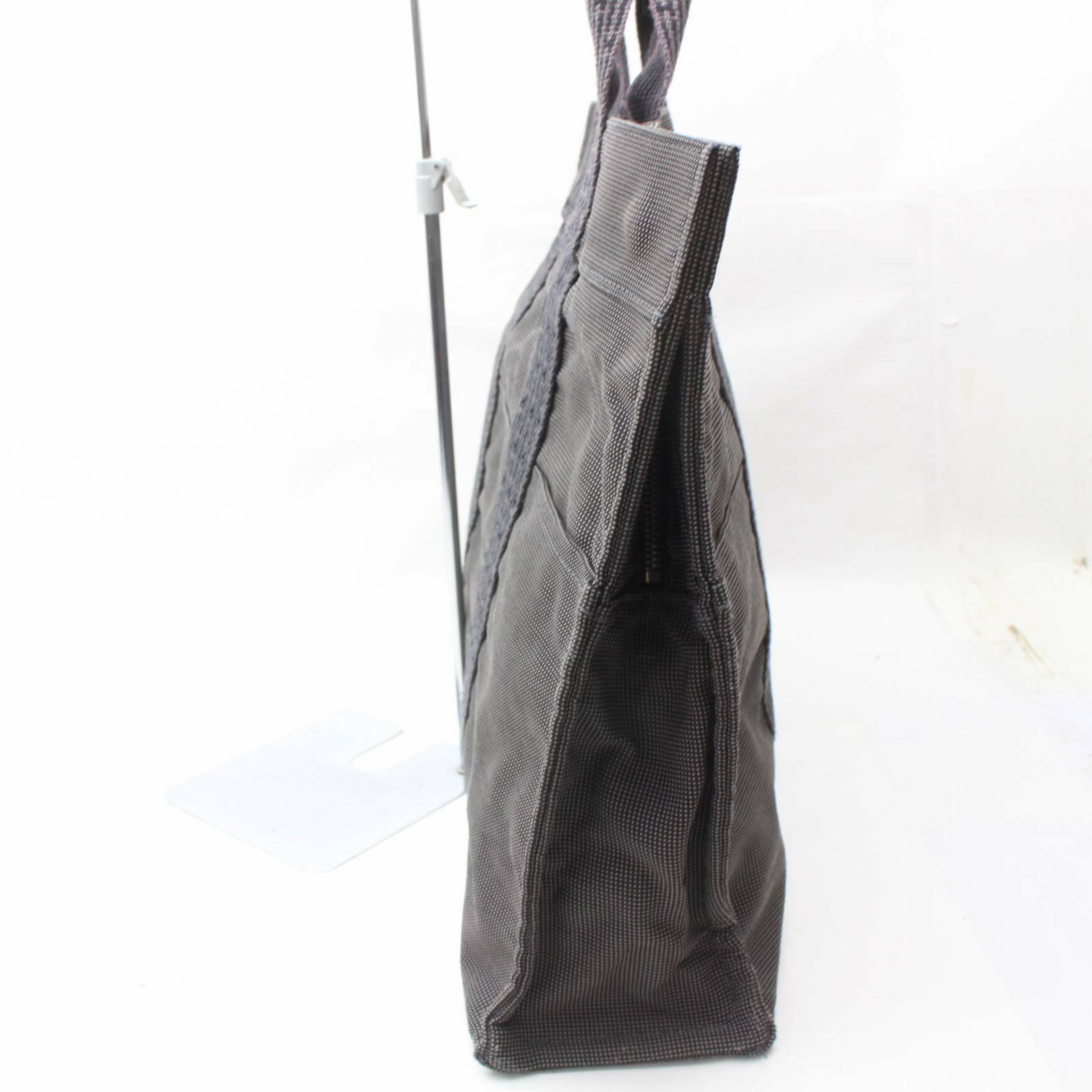 Brand Inspired Hermes Tote Bag Herline Gray Canvas (SHC7-10102)