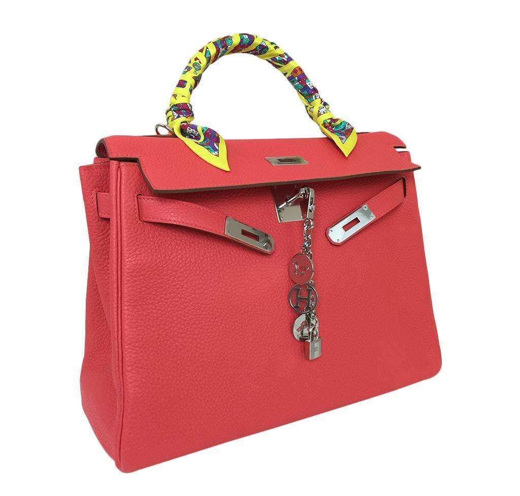 Hermès Kelly 32 Rouge Pivoine Bag PHW