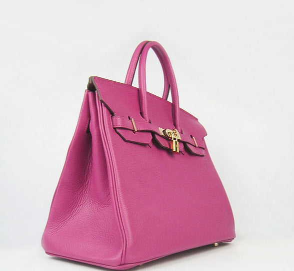 Hermes Birkin 35cm Togo Leather Handbags Peach Golden