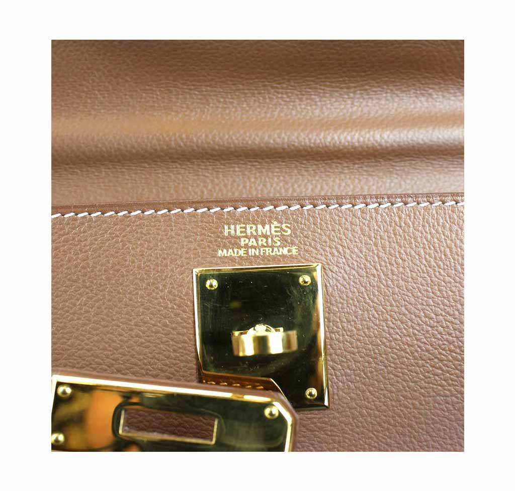 Hermès Kelly 32 Tabac Bag GHW