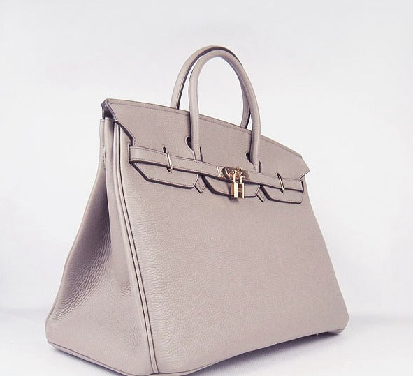 Hermes Birkin 35CM Togo Leather Handbags 6099 grey golden