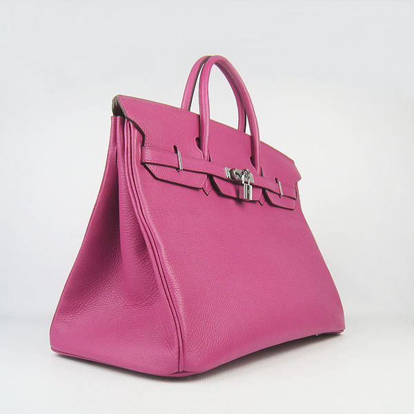 Hermes Birkin 35cm Togo Leather Handbags 6099 Peach Silver