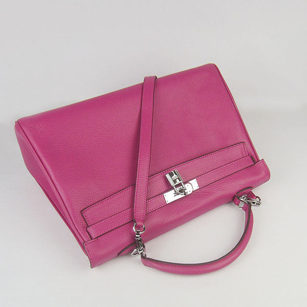Hermes Kelly 35cm Togo Leather Handbag Peach/Silver