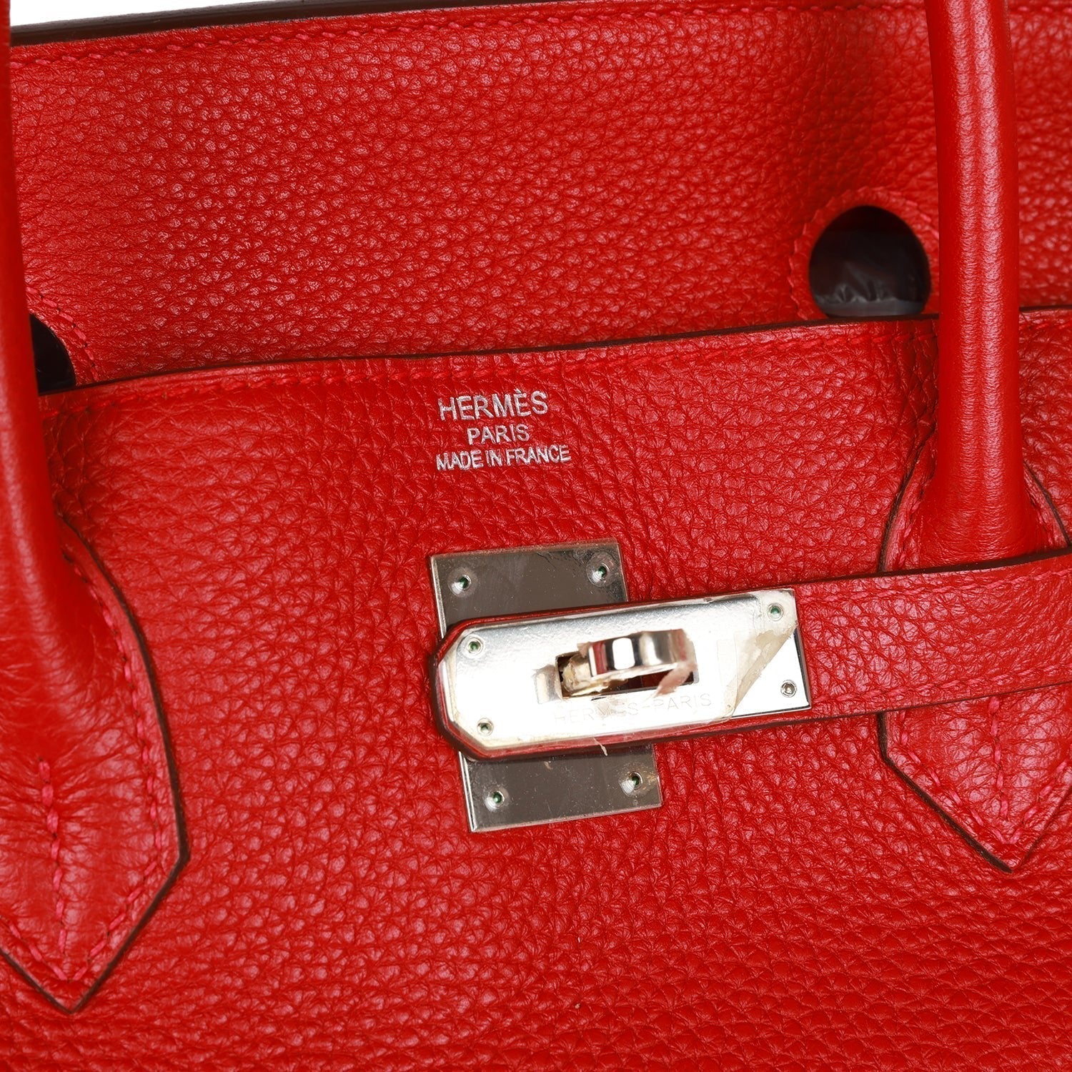 Top Quality Hermes Birkin 40 Rouge Casaque Togo Palladium Hardware