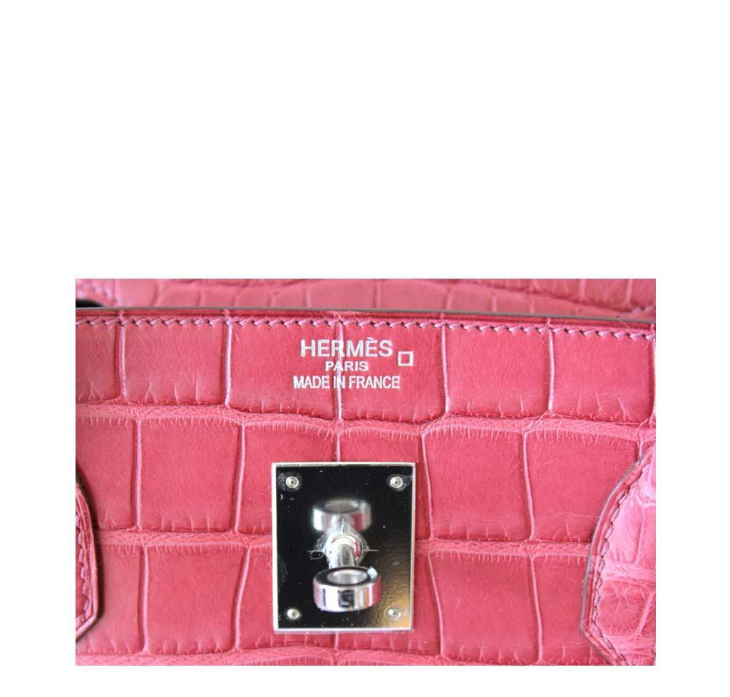 Hermès Birkin 40 Boise de Rose Alligator Bag