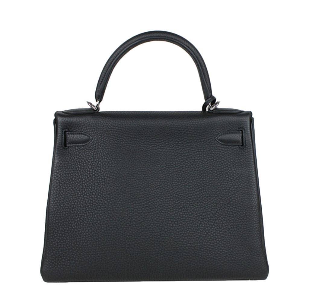 Hermès Kelly 28 Black Togo Bag PHW