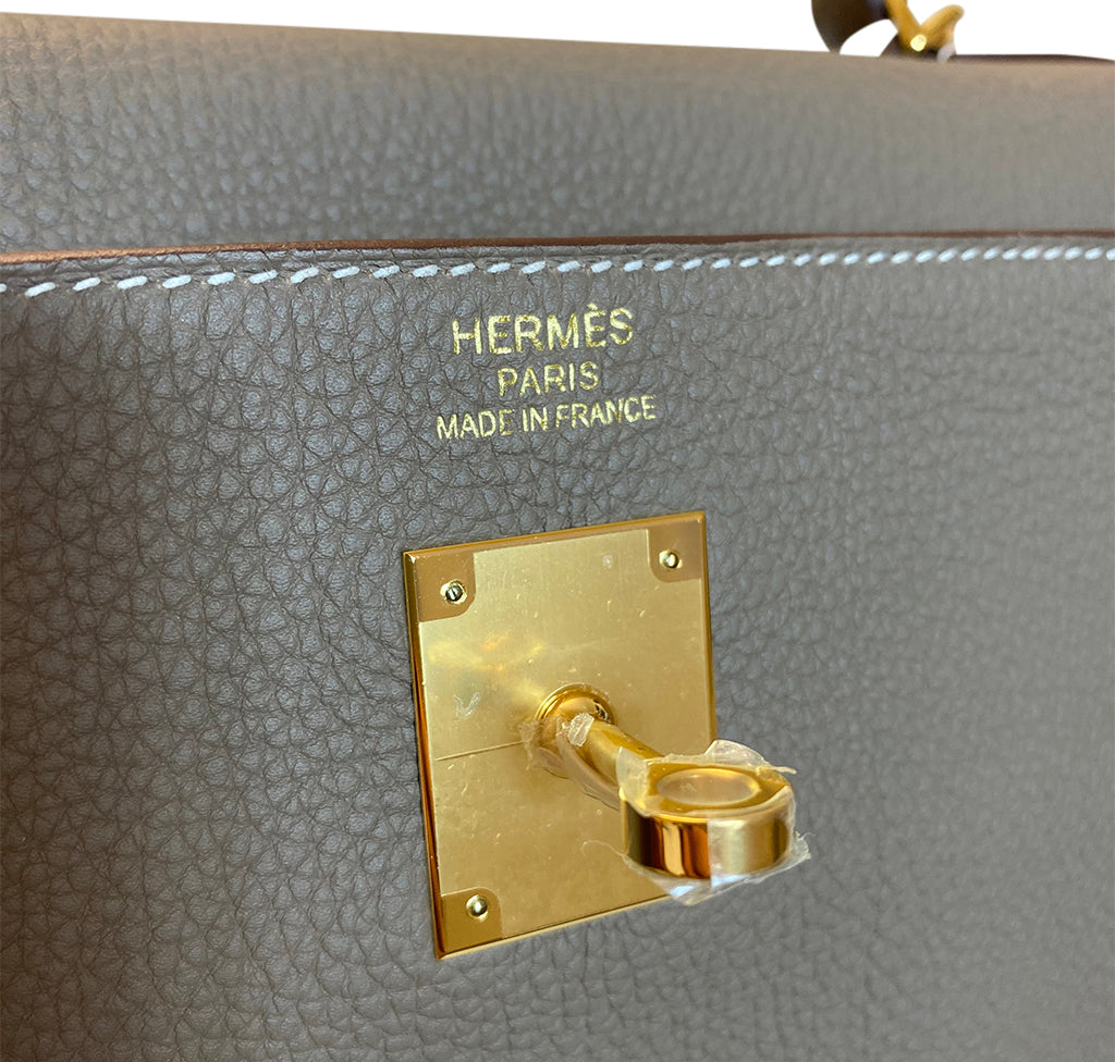 Hermès Kelly 35 Etoupe Togo GHW Bag