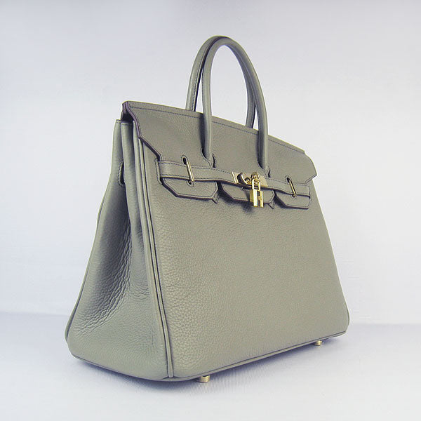 Hermes Birkin 30cm Togo Leather Handbags Dark Grey Golden