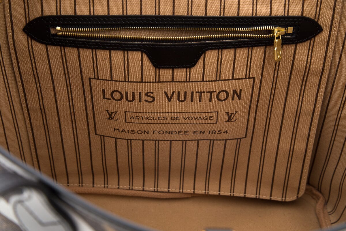Louis Vuitton "2020"  X LOL Monogram Neverfull Gold & Silver Tote