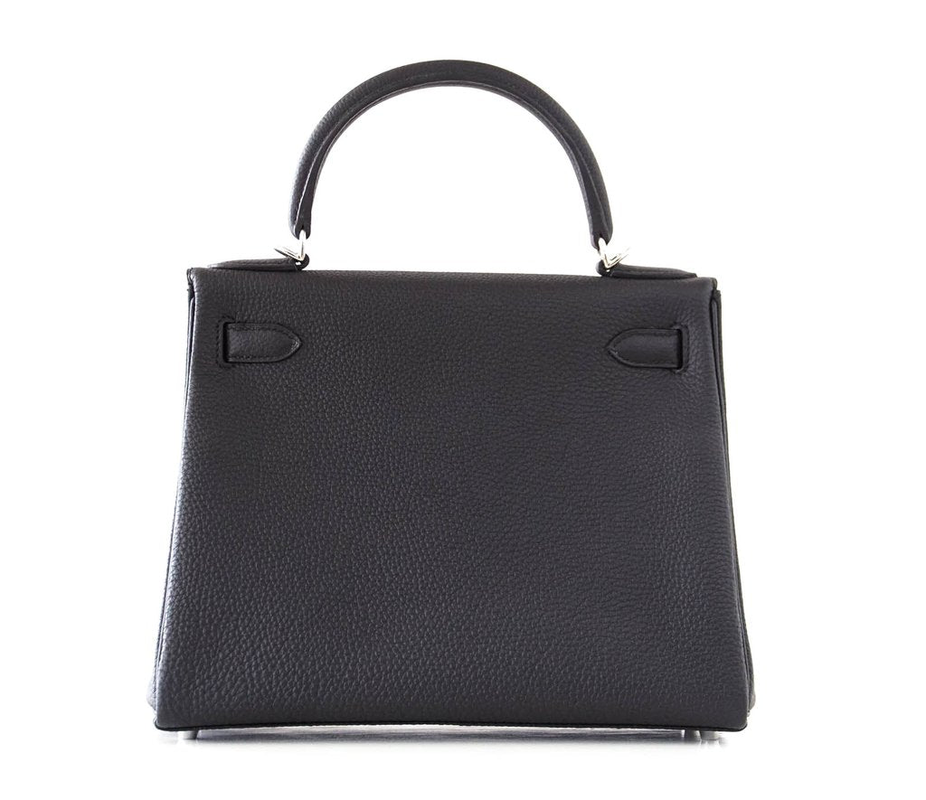 Hermès Kelly 28 Retourne Black Togo PHW Bag