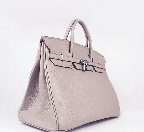 Hermes Birkin 35cm Togo Leather Handbags 6099 Grey Silver