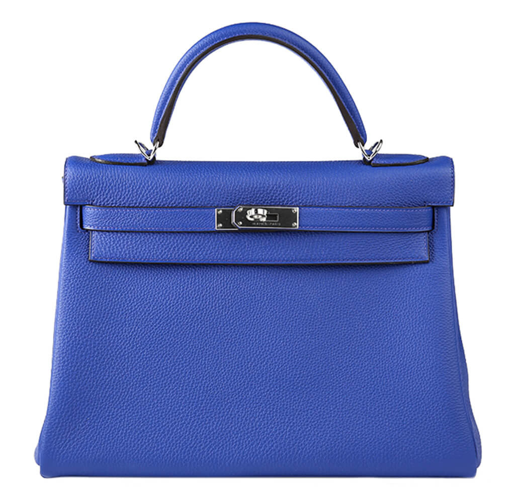 Hermès Blue Electric Kelly 32cm Bag