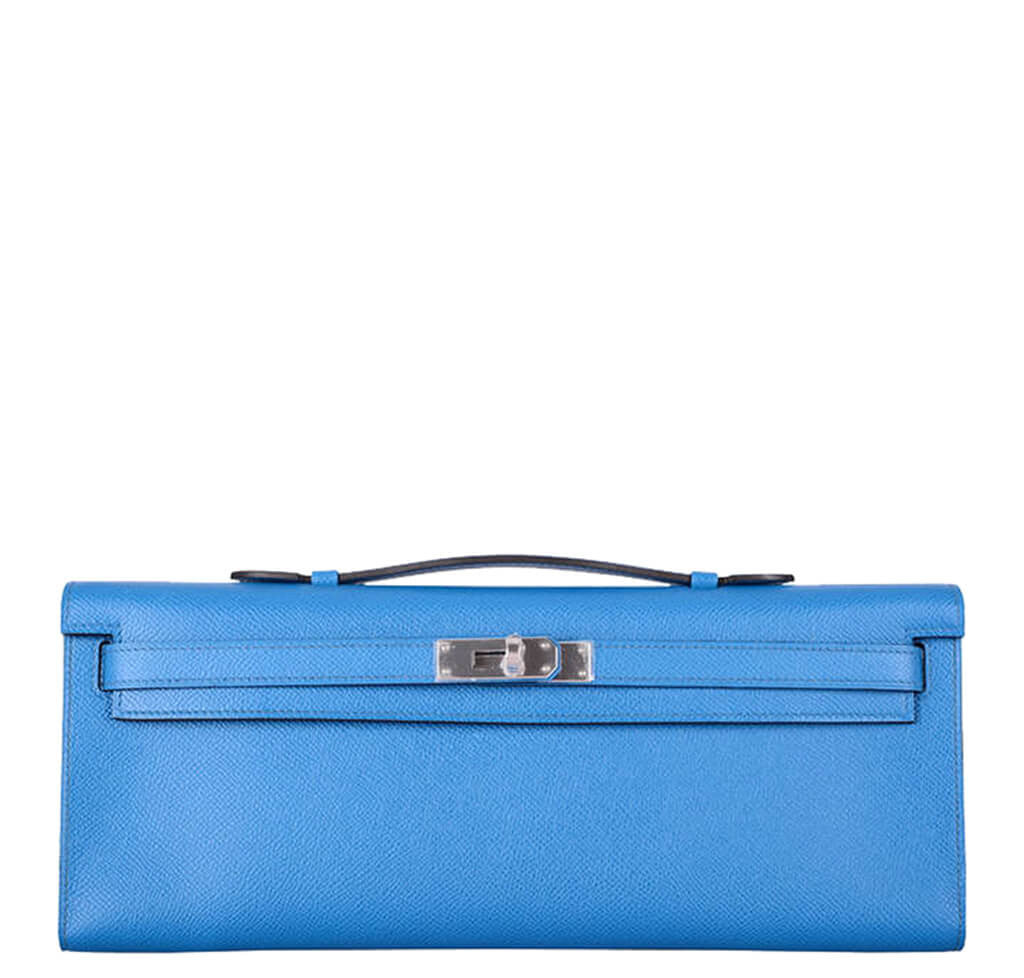 Hermès Kelly Cut Bag Blue Izmir