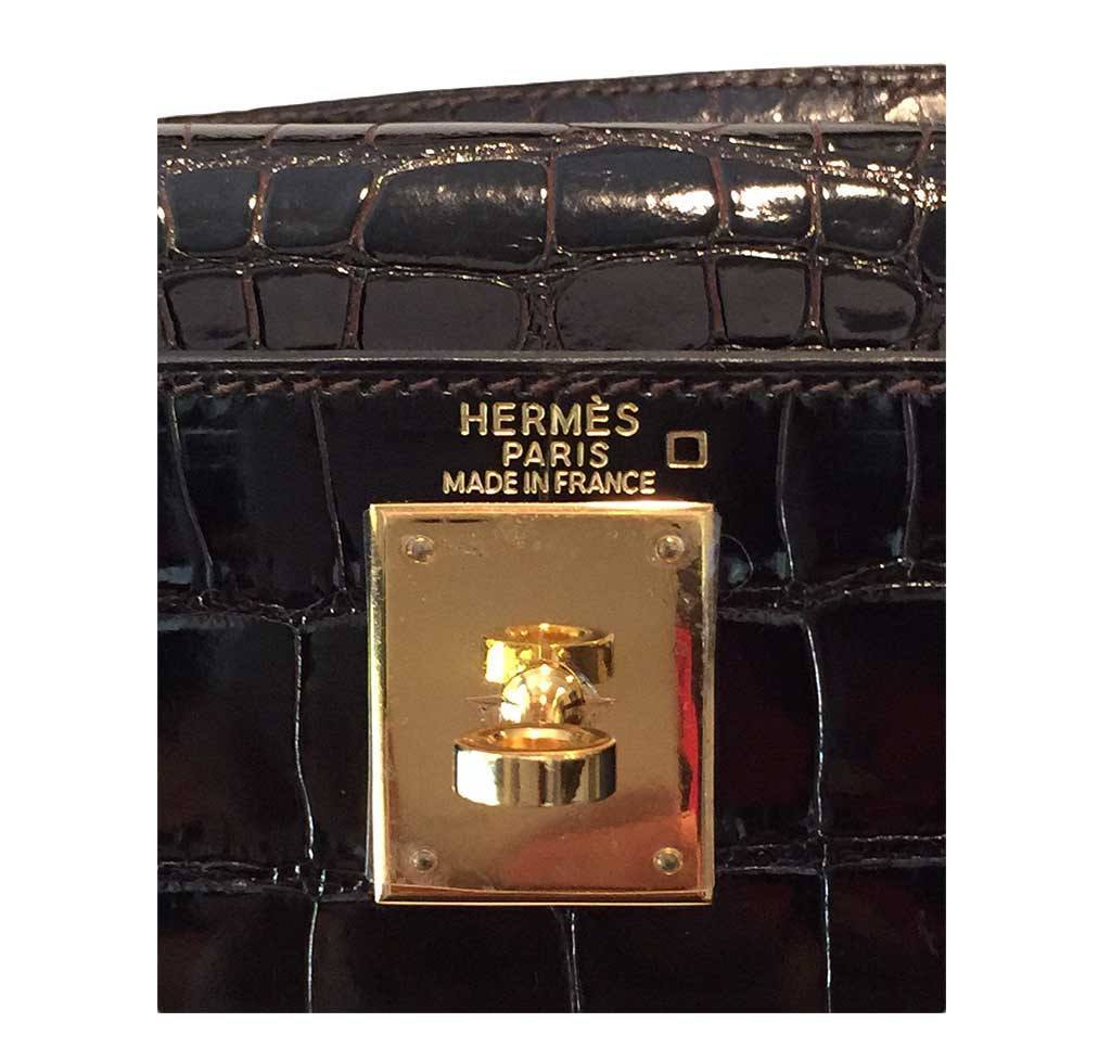 Hermès Kelly 28 Sellier Alligator Gold Hardware