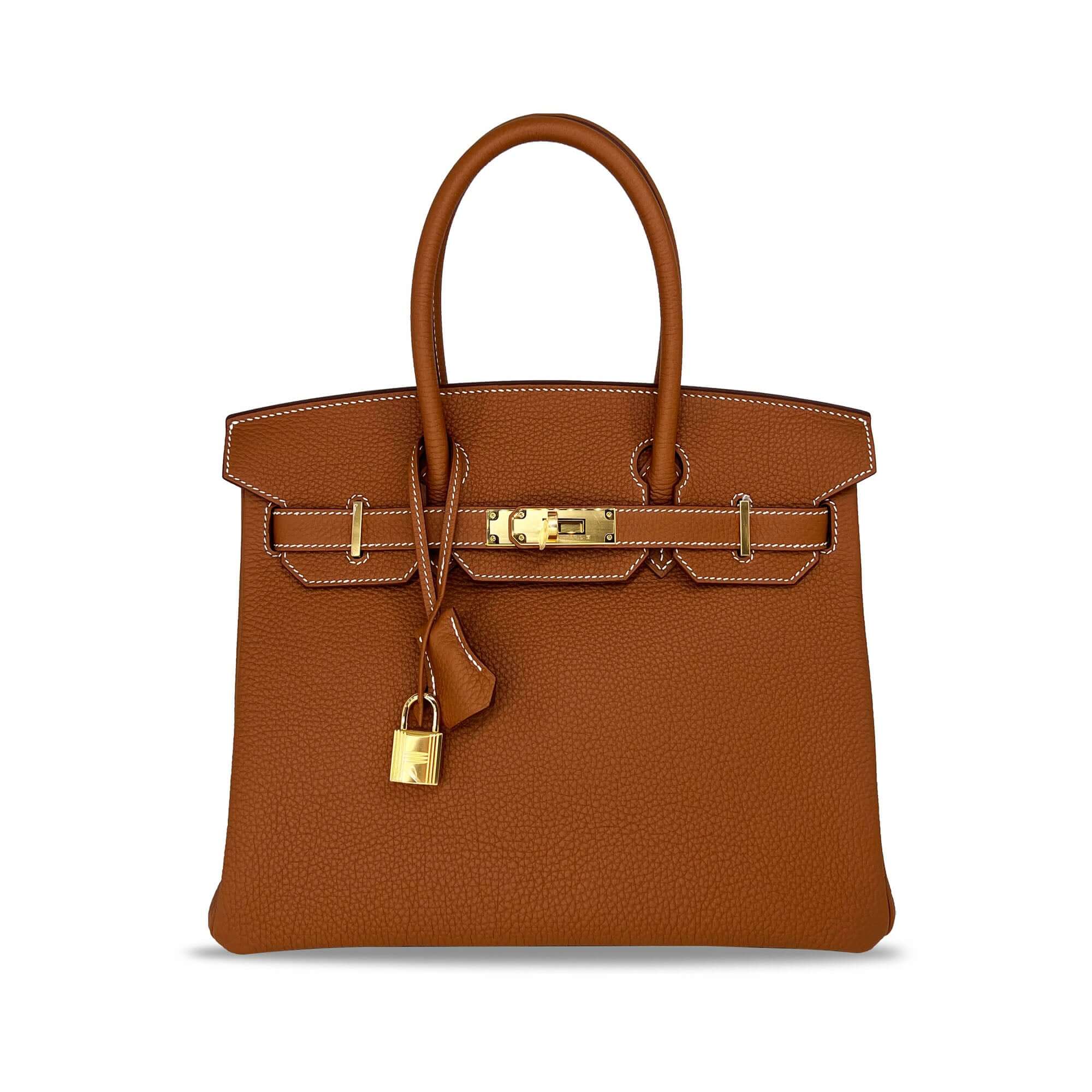 Top Quality brown Hermes Birkin Togo B30 GHW designer bag
