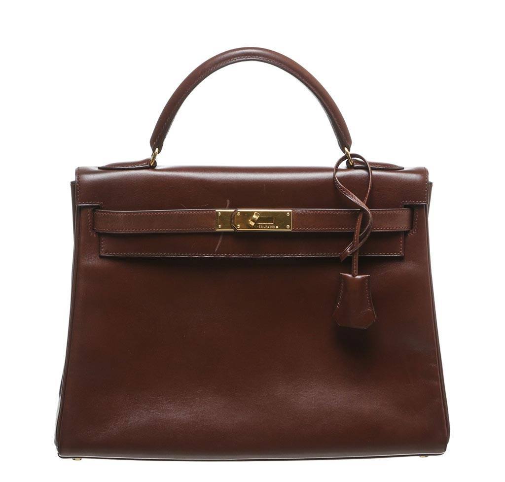Hermès Kelly 32 Brown Bag GHW