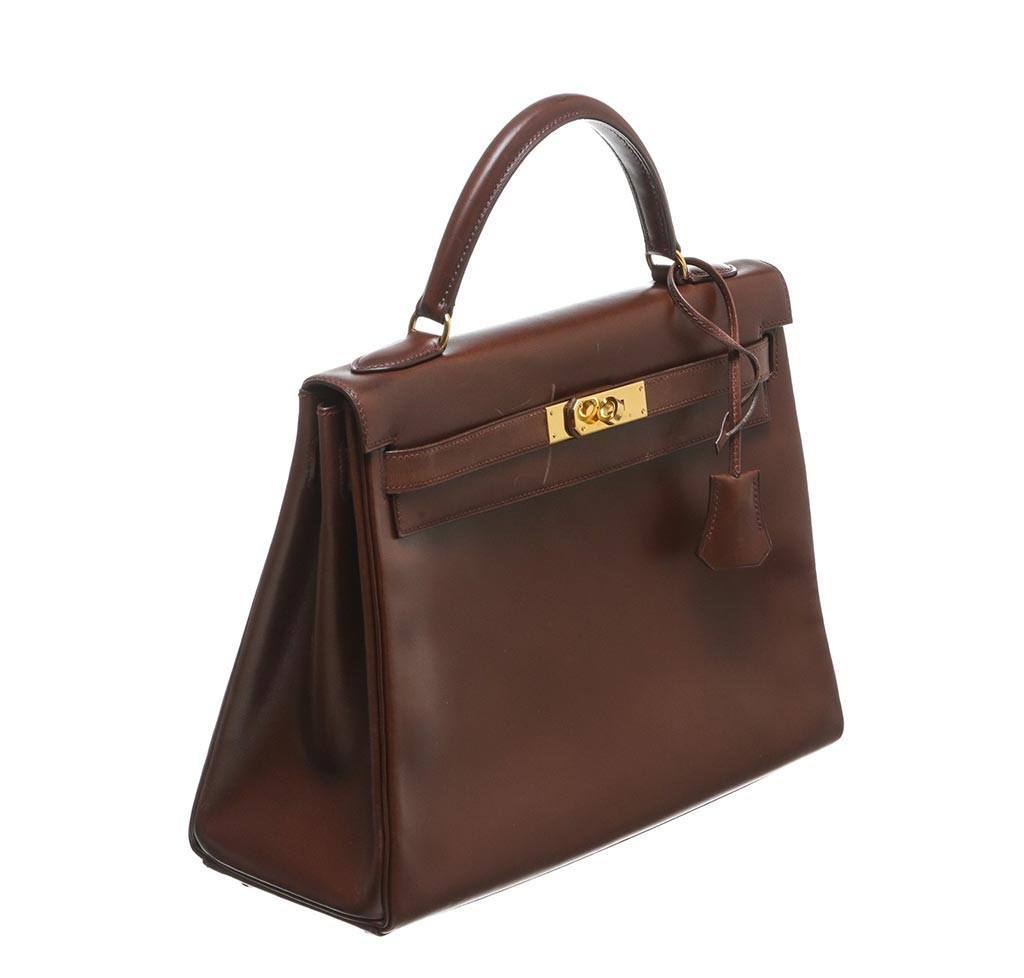 Hermès Kelly 32 Brown Bag GHW