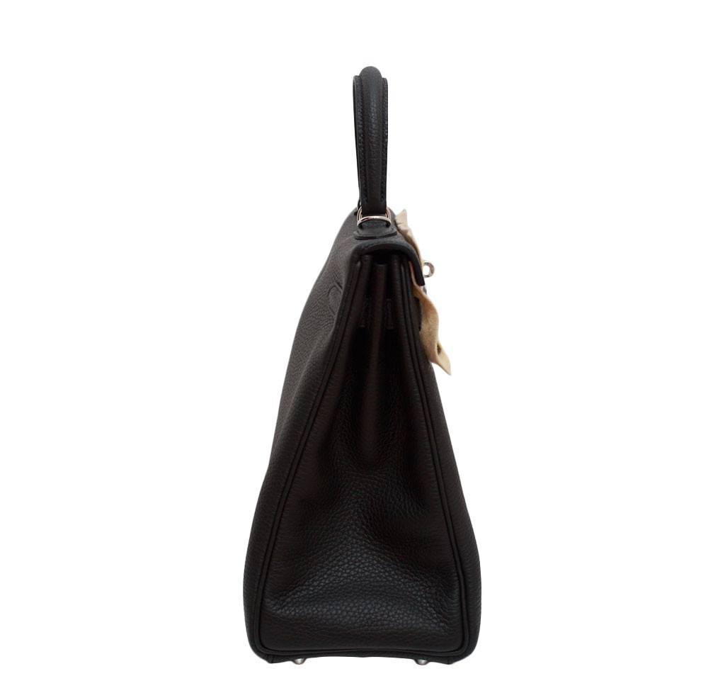 Hermès Retourne Kelly 35 Black Plomb Bag