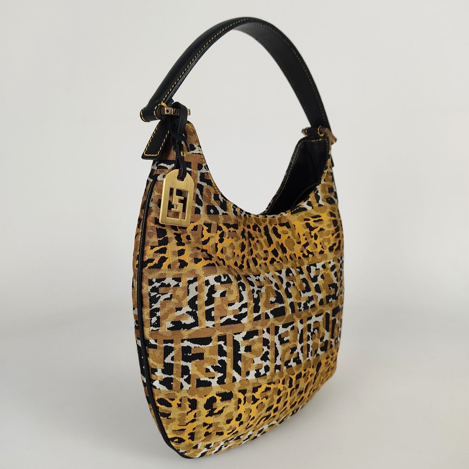 Fendi Fendi Hobo handbag in animalier canvas - '10s