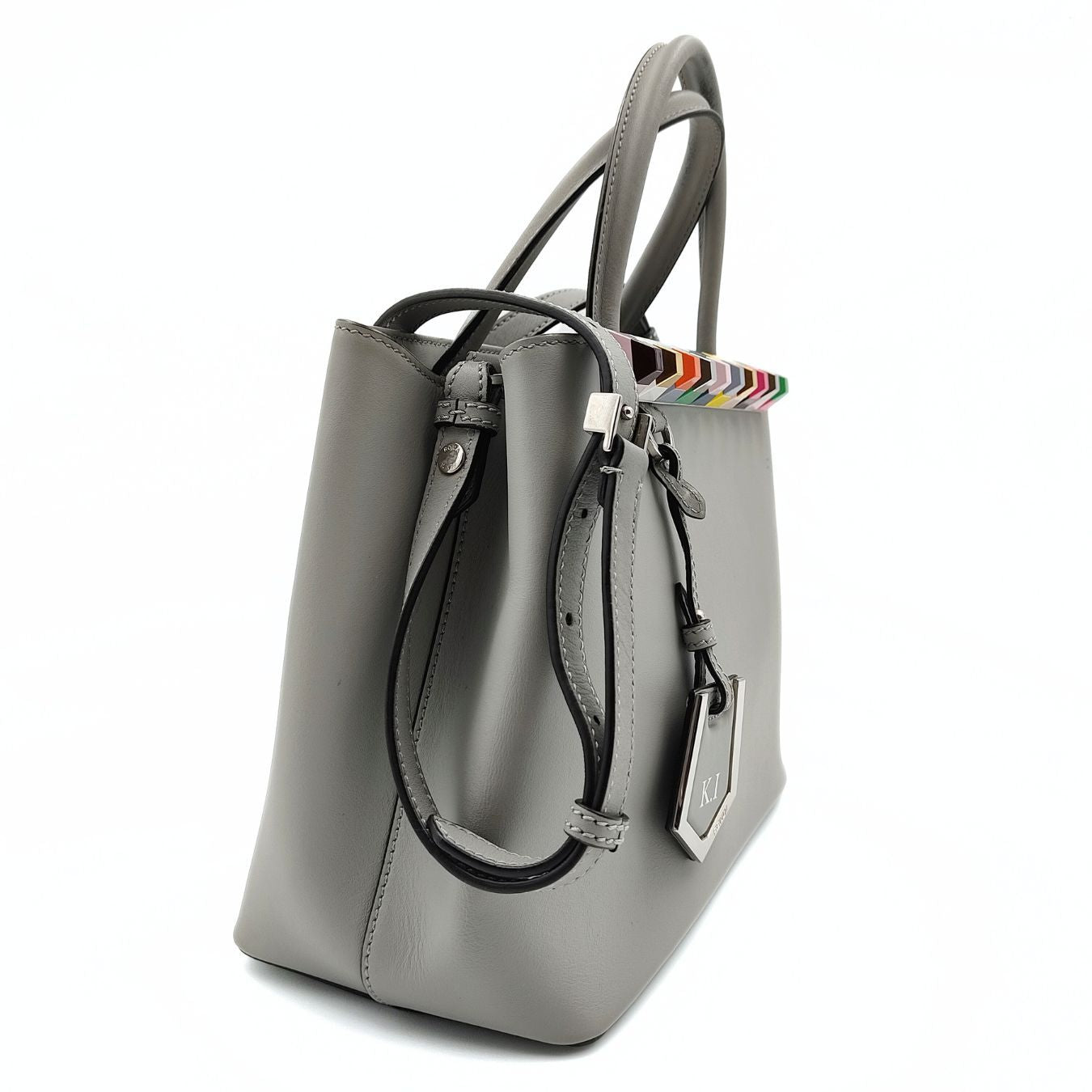 Fendi Fendi 2Jours shoulder bag in gray leather - '10s