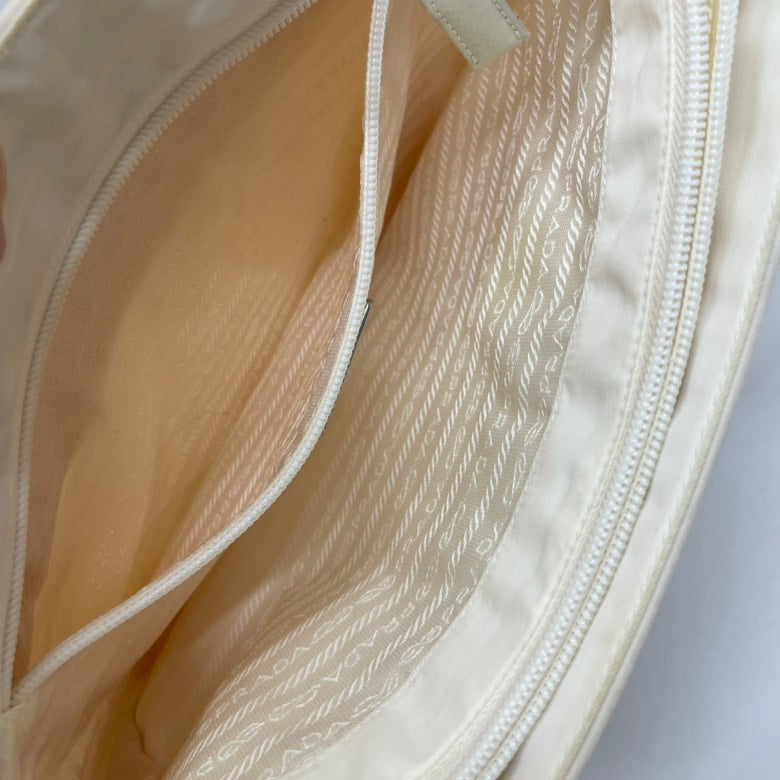 Prada Nylon Creamy White Tessuto City Tote Bag