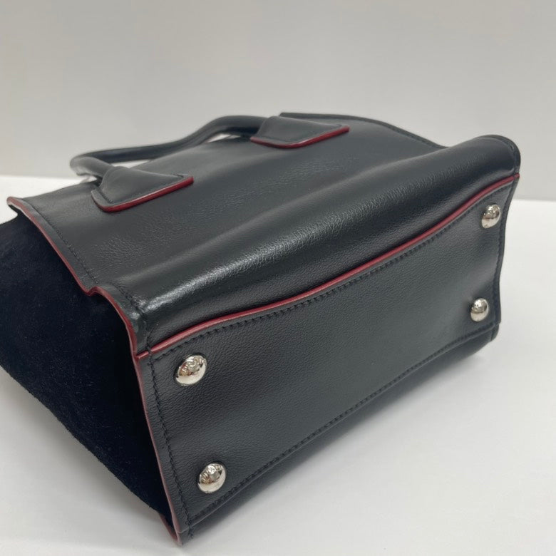 Prada Twin Pocket Tote Bag, Black, Leather