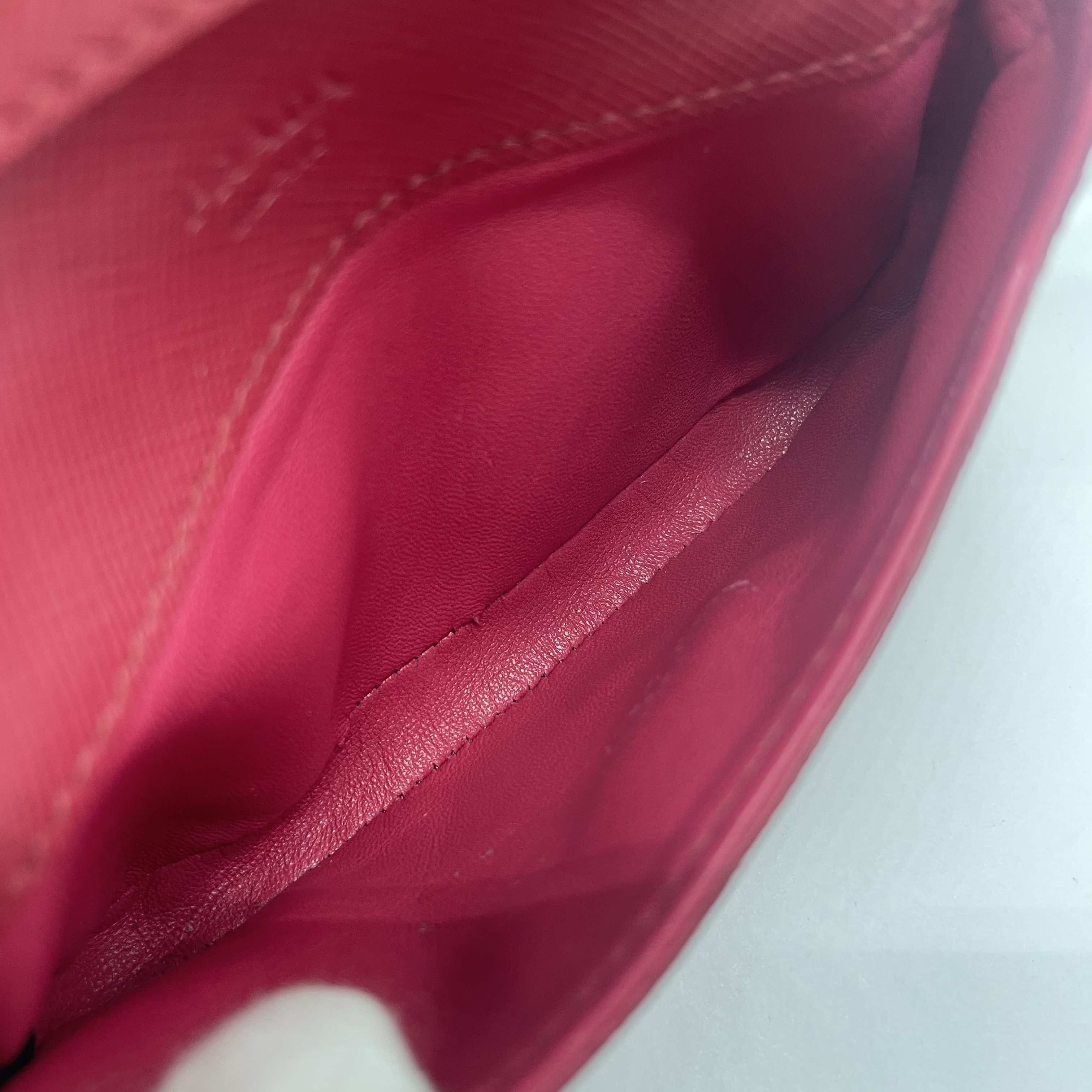 Prada Saffiano Vintage Clutch Crossbody Bag,Leather,Pink
